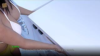 Brunette teen in homemade 3D video seeks the truth