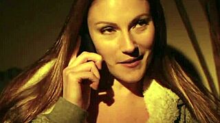 Lets fuck outside - brunette lesbian 3some behind a car