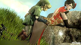 Bayonetta 3D hentai mix with curvy brunette action