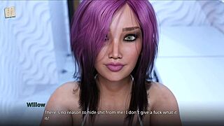 Brunette teen in homemade 3D video seeks the truth