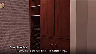 Brunette teen in homemade 3D video seeks the truth