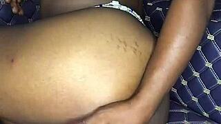 Bent Over In Doggystyle, Inserting 12 Inch Dildo Into Asshole Makes Thighs Shake