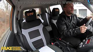 Fake Driving Instructor's Big Tits Bounced Hard in POV