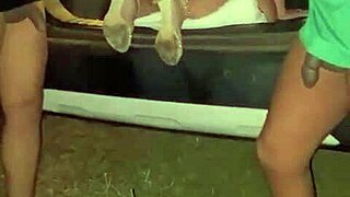 my first dogging, husband took me to abandoned lot for endowed men