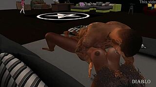 ebony anime girl gets her ass fucked in 3d hentai