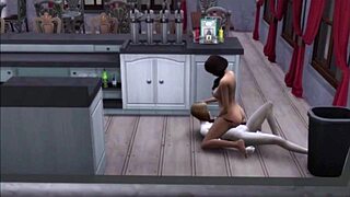 Karen works hard on pussy and anal outdoors