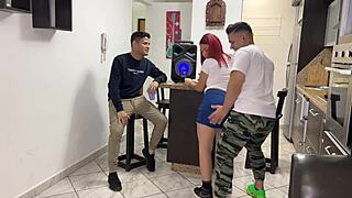 Can I rub my huge cock on your girlfriend’s big ass while dancing reggaeton?
