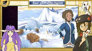 Avatar Last Airbender Lesbians Orgy in Training Game