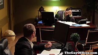 Office Hunks in Uniform Go Wild in Gaysex Fuckfest 😈