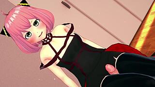 Conversational-Emoji Anya teases a cock in her hot new adult costume version 😜