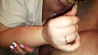 Hot curvy russian bbw gives sensual closeup blowjob watching your eyes and eating cum