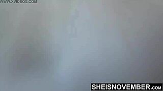 Why Does This Ebony Babe MsNovember Ride Naked in Public on SheisNovember?