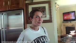 I’m so nervous, but this hot Iowa girl strips and masturbates on camera.