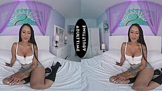 Stacked Cali Sweets Titty Fucks David Lee’s Big Cock in VR