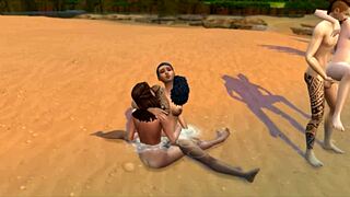 Wild Sims 4 freaky gangbang with intense anal orgy action!
