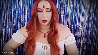 Joi the fortune teller guides you through softcore masturbation in holiday costumes, focusing on her redhead ass and solo instructions.