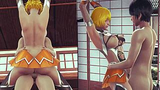 i’m obsessed with sakura igawa from action taimanin, getting licked until climax and screwed missionary in hot 3d sfm