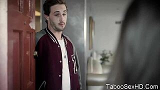 Brunette Sexy Girl Sucks and Fucks Football Player Hard