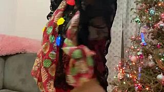 Anna Maria's Passionate Christmas in Red Lingerie