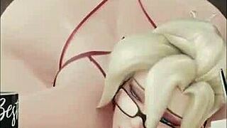 Doctora gets taken hard by patient in hospital setting.