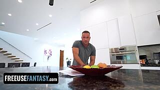 Big dick stepbro and raunchy step-sis corrupt innocent tenant for freeuse pussy