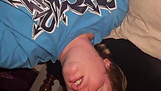 guy gets a deep gay blowjob while masturbating in casual chat