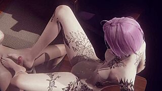 hentai uncensored futanari alice gives footjob and gets pounded doggy style