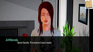 In my new family, the redhead teen dives into muff with big tits.