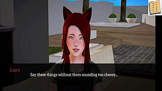 In my new family, the redhead teen dives into muff with big tits.