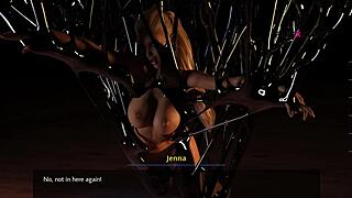 Alex watches Jenna change dress while landlady fingers her