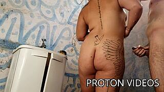 Hotwife Bent Over in Shower