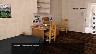 Alex watches Jenna change dress while landlady fingers her