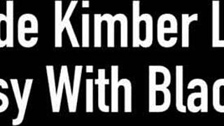 Kimber lee strokes her pussy with a black dildo 😏