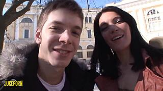 threesome of friends fucked hard in the living room 😈