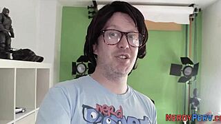 Yorkshire Geek Tricked Into Blowjob By Tattooed Brit