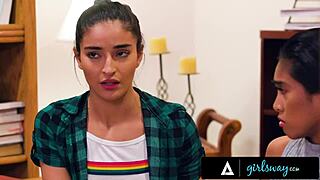 Girlsway - College Bffs Emily Willis & Ember Snow Hard Fuck To Break Their Curse Before Graduation