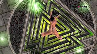 Teen Girl Fingers Pussy and Ass in Animated Cartoon