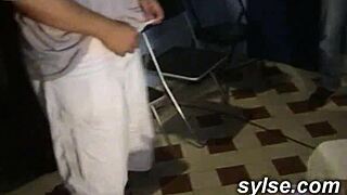 OMG, I Can't Believe These French Milfs in Public Bukkake... So Messy at Cinema, I Swear!!