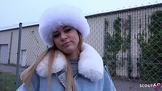 german scout picks up sweet latina bella for rough street fuck in berlin