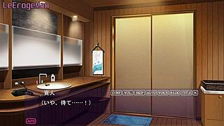 hear the wife moaning as hiroto fucks her ass hard in the bath!