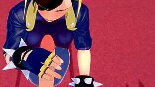 chun-li gives blowjob and gets fucked in pov street fighter fantasy