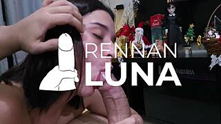 fodendo o cuzinho da gabbie luna e gozando dentro