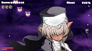 Get to work succubus chan hentai game pornplay ep 2 undressing giant waifu black nun beauty