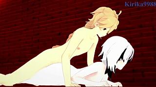 Arlecchino And Aether Intense Sex - Genshin Impact Hentai