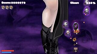 Get to work succubus chan hentai game pornplay ep 2 undressing giant waifu black nun beauty
