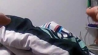 Trans Girl Moaning During Cumshot Session