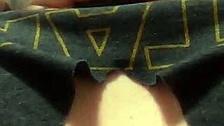 Trans Girl Moaning During Cumshot Session