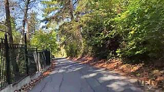 Five Guys Cum On One Stupid Bitch