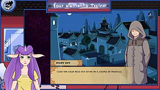 Avatar trainer unleashes monster on small tits in intense hentai