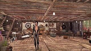 Chyler Leigh shows cute brunette model fashion in Fallout 4 😊